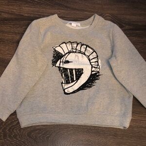 Burberry Gray Sweatshirt with Knight Graphic